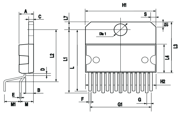 TDA7294 Dimension