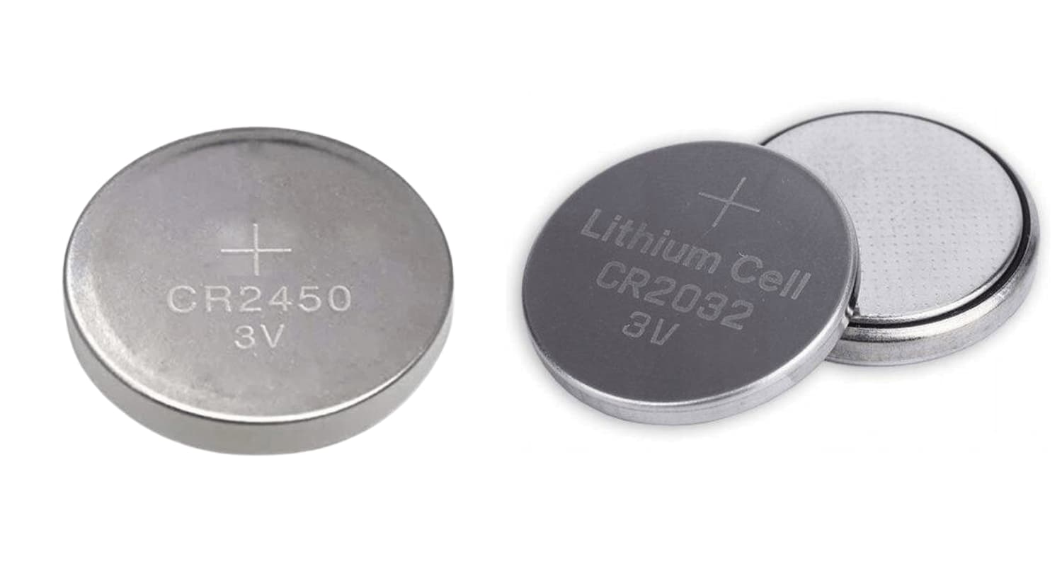 CR2450 vs. CR2032 Lithium Cell Batteries