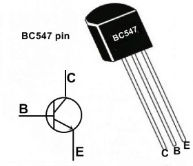 Fig.1 Pin Configuration of BC547 Transistor