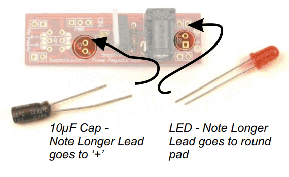 Placing the Capacitor and Power LED